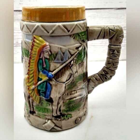 Native American Vintage Pottery Mug Stein Kitchen Home - Picture 15 of 15